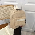 thumbnail image 2 of 2026 New Cute Fuzzy Backpack for Aesthetic Supplies Fuzzy Plush Backpack,Kawaii Furry Plush Daypack for Teens for School,Shopping,Travel,Casual,Outdoor, 2 of 4