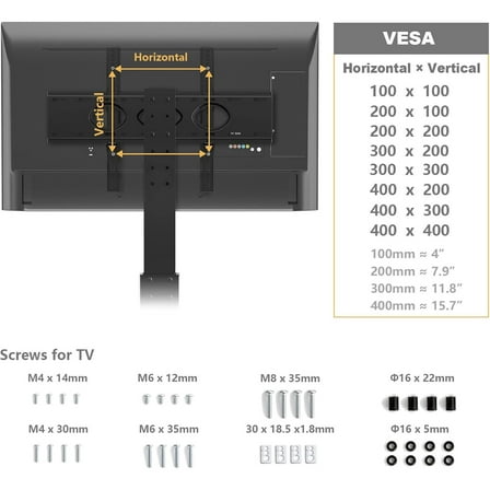 TAVR Universal Floor TV Stand Base for 32-75 Inch TVs up to 110 Lbs with Swivel Height Adjustable Mount, Black Tempered Glass Base for Media Storage and Space Saving