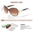 thumbnail image 5 of Gafas de Sol Bifocales JiSoo Oversize Cuadradas para Lectura Marrón 2.0, 5 of 5