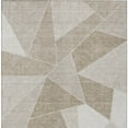 thumbnail image 4 of 8' X 10' Taupe Brown And Beige Geometric Washable Indoor Outdoor Area Rug, 4 of 5
