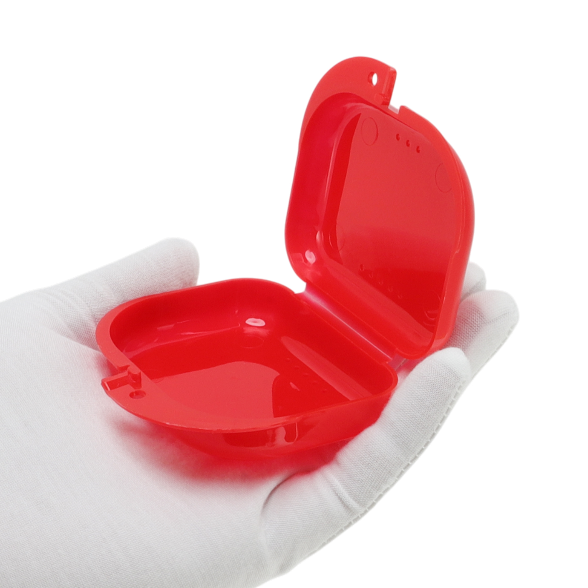 Unique Bargains Mini Braces Box with Brush 1 Set Red