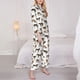 thumbnail image 3 of Balery Cow Conjunto de Pijama con Estampado para Mujer, Conjunto de Dos Piezas con Manga Larga, Ropa de Dormir Suave con Bolsillos, Pijamas Cómodos-Large, 3 of 7