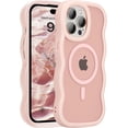 thumbnail image 1 of Magnetic for iPhone 14 Pro Case, Compatible with MagSafe, Transparent Wave Frame Design Case Soft Edge Cover Cute Clear Matte Shockproof Protective Phone Case, 1 of 7