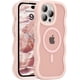 thumbnail image 1 of Funda magnética para iPhone 16 Pro, compatible con MagSafe, diseño de marco ondulado transparente 2025, funda protectora de borde suave, bonita, transparente, mate, a prueba de golpes, 1 of 7