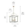 thumbnail image 6 of 52627CPZ Kichler Lighting Eisley - 4 Light Foyer Pendant-30 Inches Tall and 22.25 Inches Wide-Champagne Bronze Finish, 6 of 6