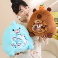 thumbnail image 5 of New Capybara Shark Shaped Snack Bag Plush Toys Super Soft Cartoon Squishy Pillow Funny Food Dolls Birthday Gifts Room Decor, 5 of 5