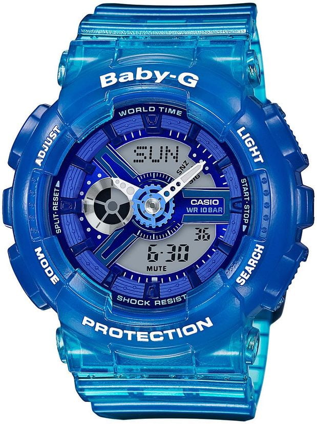 casio blue analog watch