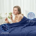 thumbnail image 2 of Teler Weighted Blanket for Adult (20lbs 60.2"x80.2" Queen Size Blue & Light Blue) ,Cooling Breathable Heavy Blanket, 2 of 7