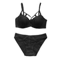 thumbnail image 4 of Bra & Brief Sets Product Title Strap Lace Bra Large Size Underwear Gathering Up Red Set for Daily Wear, 4 of 4