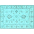 thumbnail image 1 of Ahgly Company Indoor Rectangle Oriental Light Blue Traditional Area Rugs, 2' x 5', 1 of 4