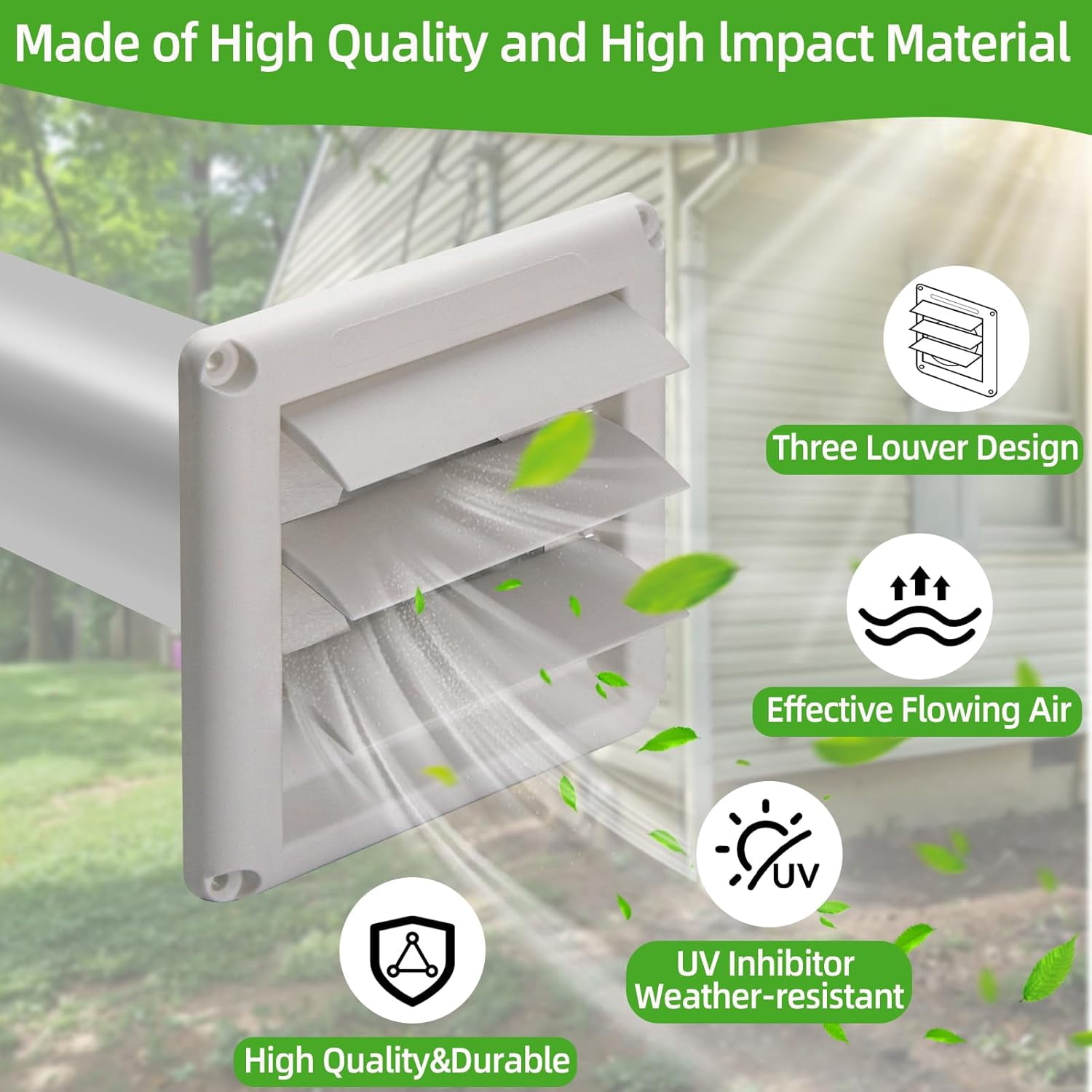 Dryer Vent Kit Through Wall with Hose/Duct Connector/Wall Plate,3 Inch Dryer Vent Hose Connector Ducting Kit for Bathroom Exhaust Fan Ventilation,Ceiling Washer Air Circulation