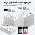 thumbnail image 6 of 67XL Ink Cartridges 67 67XL Black and Color for OfficeJet 2755e 2755 4155 2722 2723 2724 2725 2732 Envy 6055 6455 6458 6475 Printer Ink (1 Pack Black, 1 Pack Tri-color), 6 of 8