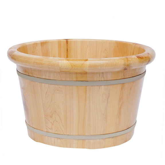 Home Foot Bath Wood Basin,Foot Bath Bucket,Foot Bath Massage Plus Cover Plate Foot Basin, Free Standing Wooden Bucket Foot Bath Massager