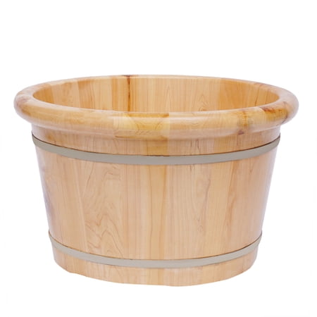 Home Foot Bath Wood Basin,Foot Bath Bucket,Foot Bath Massage Plus Cover Plate Foot Basin, Free Standing Wooden Bucket Foot Bath Massager