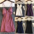 thumbnail image 2 of Pijama Sexy Para Mujer , Color Sólido , Ropa De Dormir , Camisola Seda Hogar , Encajepangjing, 2 of 4