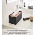 thumbnail image 4 of Yamazaki Home Tissue Box Cover - Rectangle, Walnut, Steel, Lid, No Assembly, 4 of 7