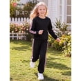 thumbnail image 5 of PatPat Girls Clothes 2 Piece Outfit Set Long Sleeve Top Pants Leopard Side Print Black 9-10Y, 5 of 12