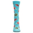 thumbnail image 2 of MeMoi Sweet & Fruity Bamboo Blend Crew Socks - Womens - Female, 9-11, Seafoam, 2 of 2