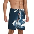thumbnail image 2 of Easygdp Shark Men's Short Pajama Pants, Sleep Shorts, Household Pants, Casual Pants with Pockets - 3X-Large, 2 of 9