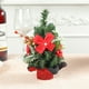 thumbnail image 1 of Adornos navideños con agujas de pino y frutos rojos. Mini árbol de Navidad. Diseño de escena de decoración navideña., 1 of 4