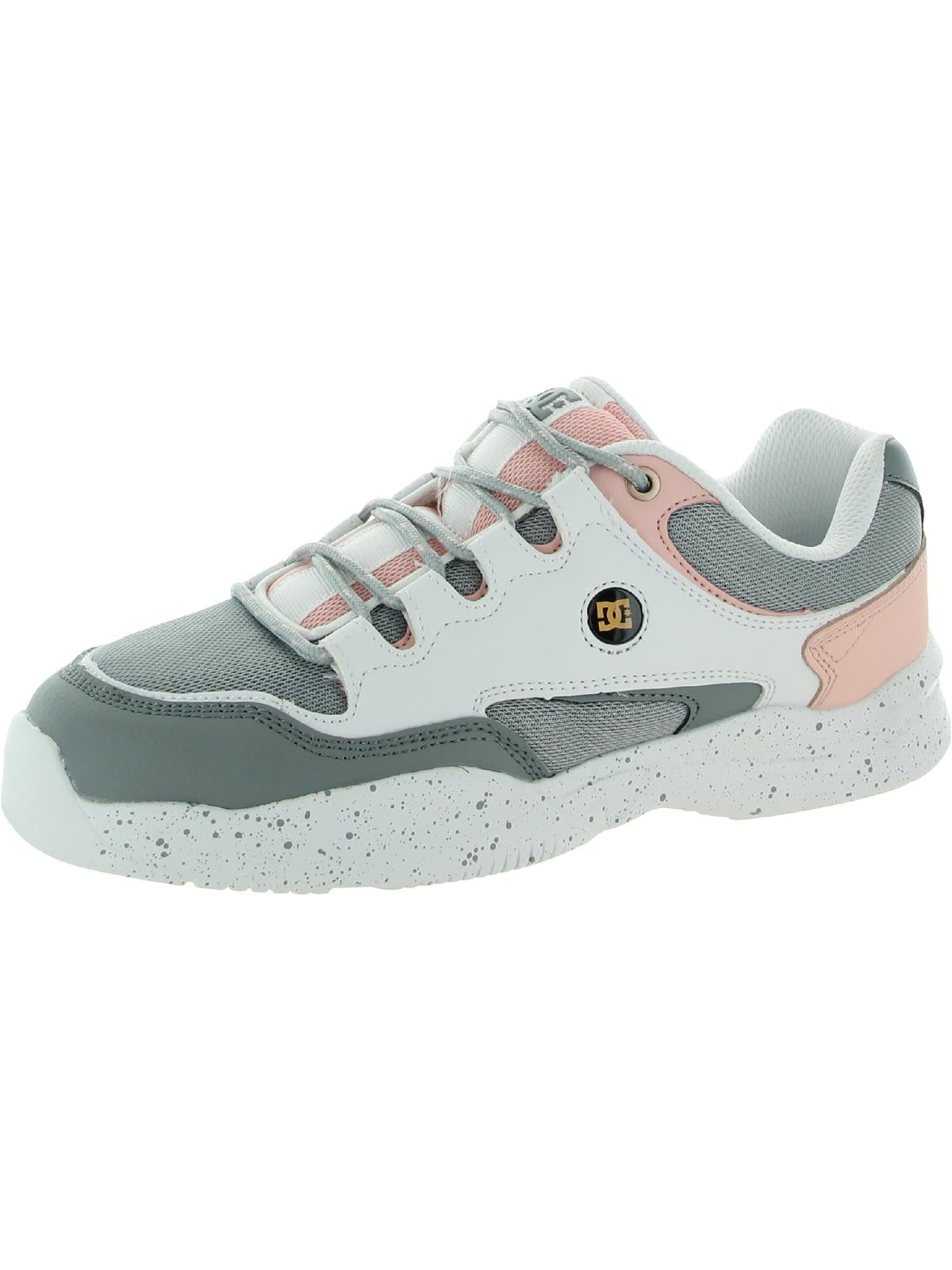 DC Womens Decel Faux Leather Lace Up Skate Shoes