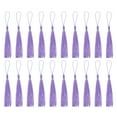 thumbnail image 1 of Unique Bargains 20Pack 5' Silky Bookmark Tassels with Loop for DIY Craft Accessory, Light Purple, 1 of 6