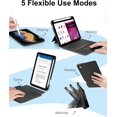 thumbnail image 6 of 7 Color Backlit Wireless Keyboard with Built-in Trackpad, Detachable Magnetic Multi-Angle Tablet Cover for iPad mini 6th & 7th Generation，Black, 6 of 20