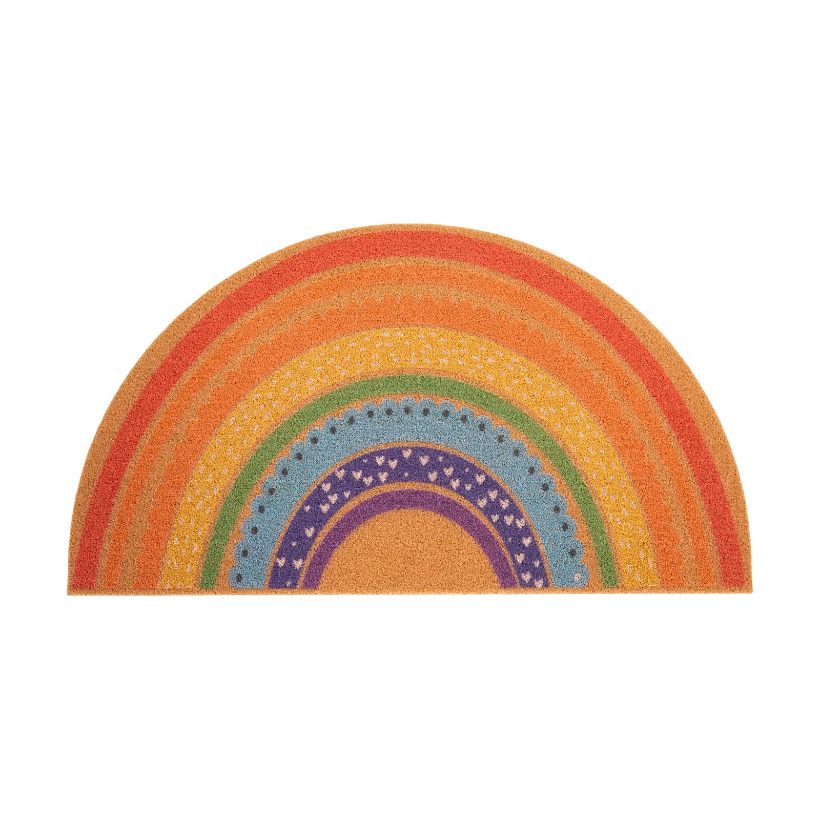 Nuovoo Rainbow Doormat, Cute Door Mat Outdoor, AntiSlip Half Round