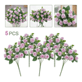 thumbnail image 2 of 5 Ramos Flores Rose Artificiales Rama Decorativa 50 Flores Xtellar morado, 2 of 3