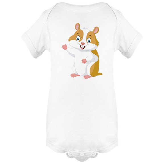 Cute Hamster Waving Hand Bodysuit Infant -Image by Shutterstock, Newborn