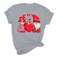 thumbnail image 5 of CALAFEBILA Womens Tops Plus Size Valentines Day Tops for Women,Women Fashion Casual Short Sleeve Crew Neck Love Print Shirts Valentine's Day Gifts for Wife Tops, 5 of 5