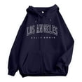 thumbnail image 2 of Los Angeles Hoodie Long Sleeve Zip Up Hooded Sweatshirt with Pockets Fashion Streetwear Pullover Hoodies for Women, 2 of 5