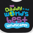 thumbnail image 4 of Inktastic Landscaper Daddy Boys or Girls Baby Bib, 4 of 4