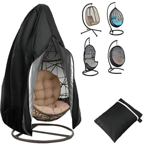 LAMIRO Hanging Chair Cover for Swinging Egg Chair - Outdoor Patio Hanging Chair Cover Heavy Duty Water Resistant