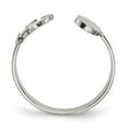 thumbnail image 2 of White Stainless Steel Ring Band Themed Flat Polished Adjustable Anchor, Size 8, 2 of 3