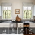 thumbnail image 4 of Woodland Mushroom Curtains 3pcs 27.5x24 inch, Polyester Botanical Tier Panels and Valance, Rustic Kitchen Window Treatment for Fall or Holiday Decor, 4 of 6