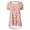 thumbnail image 5 of CEHVOM Blouse d'Été pour Femmes Col Rond Ample Manches Courtes Imprimé Décontracté Liquidation, 5 of 5