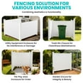 thumbnail image 3 of 50in H x 50in W (3 Panels) White Privacy Screen, Outdoor Privacy Screen Panels, Trash Can Enclosure, Air Conditioner Fence, Pool Equipment Enclosure, 3 of 11