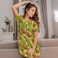 thumbnail image 3 of Lsque Tropical Summer Fruit Pattern Nightgowns for Women Sleep Shirts Short Sleeve Nightshirt Pullover Nightdress Soft Sleepwear Relaxed Fit Nightdress, 3 of 6