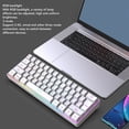 thumbnail image 3 of 61 Keys Gaming Keyboard, Tri Mode Compact Membrane Keyboard RGB Backlit 2.4G  Wired Gaming Keyboard for Home Dormitory Office., 3 of 7