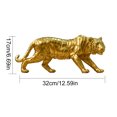 thumbnail image 4 of Adornos De Tigre Adornos de estatua de animales de tigre del zodiaco dorado 3D de resina para gabinete de TV de sala de estar, 4 of 8