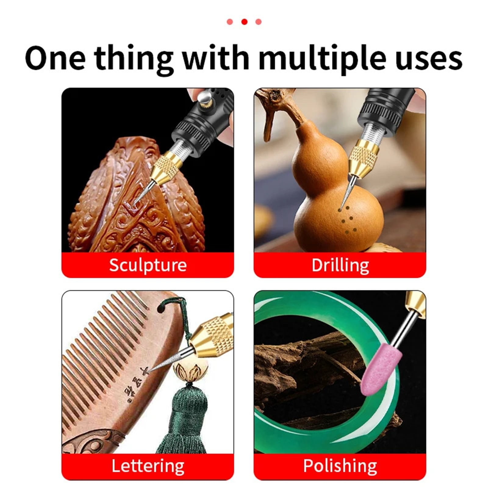 Wireless Electric Drill USB Engraver Pen Kit Woodworking Jade Carving Grinder Polishing Rotary Tool Mini Handheld Drill