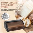 thumbnail image 4 of Modern Bread Storage Holder, Stainless Steel Roll Top for Kitchen Countertop Organizer, Non-Toxic Odorless Material Ensures Freshness and Style in Your Cooking Space, 4 of 5