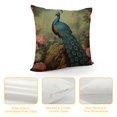 thumbnail image 4 of JEUXUS  Throw Pillow Covers Aqua and Green Chinoiserie Cushion Cover Turquoise Coral Peacock Cushion Cover Farmhouse Modern Decorative Pillow Covers for Sofa Bedroom Car Couch, 4 of 5