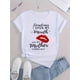 thumbnail image 2 of Camisetas De Manga Corta Para Mujer, Camisetas De Verano Para Oficina, Camping, ComprasChic Red Lips & Letter Print Women's T-Shirt - Casual Crew Neck, Short Sleeve, Stretchy Polyester Blend, Machin, 2 of 6