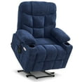 thumbnail image 5 of MCombo Regular Power Lift Recliner Chair with Extended Footrest for Elderly People, Fabric 7287 (Navy Blue, Regular), 5 of 7