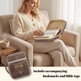 thumbnail image 4 of Xixirimido Brown Cross Scriptures Print Bible Cover Case Large Quilted Bible Carrying Case with Handles, Bible Study Supplies & Accessories Christian Gifts, God is Within Her She Will Not Fall, 4 of 7