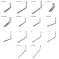 thumbnail image 1 of pitrice 4pcs L Bracket Corner Braces Joint Angle Brackets Wall-mounted Bench Shelf Support Heavy Duty Furniture Hardware Rack 150*150*24*4mm, 1 of 9
