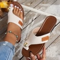 thumbnail image 5 of MKLEKYY Sandalias de Plataforma para Mujer, Zapatillas de Verano A La Moda Con Punta de Clip de Cuero y Tacón Bajo, Zapatillas de Playa Cómodas y Con Temperamento, 5 of 5