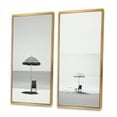 thumbnail image 3 of Designart "Black And White Simplicity Beach Photo II" Coastal Beach Framed Wall Art Set Of 2 - Grey Beach Framed Wall Art Set Of 2, 3 of 7